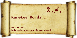 Kerekes Aurél névjegykártya